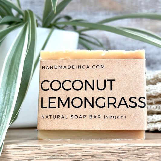 VEGAN Coconut Lemongrass Natural Bath and Body Soap Bar