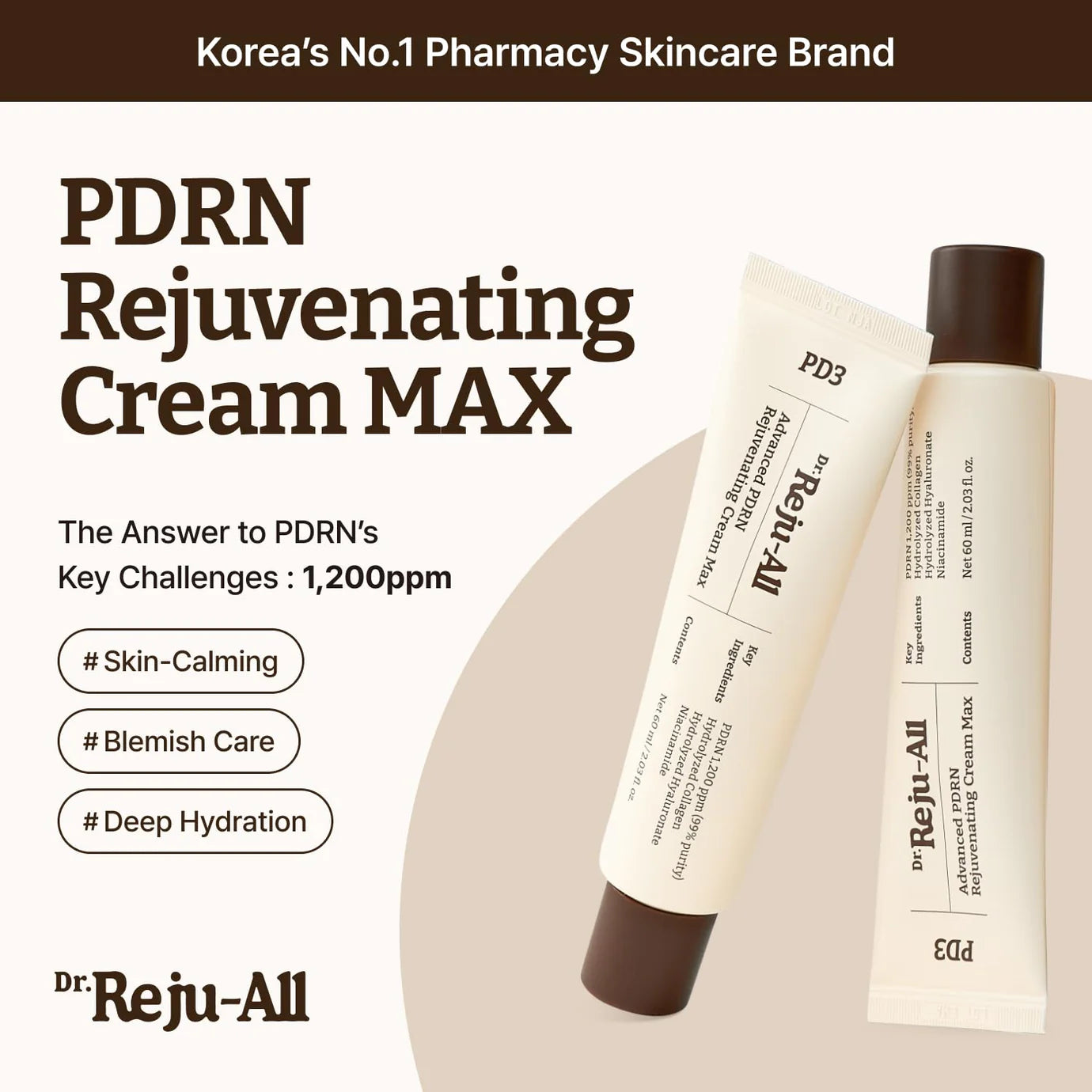 Korean Skincare: Rejuall Advanced PDRN Repair Cream - 30ml