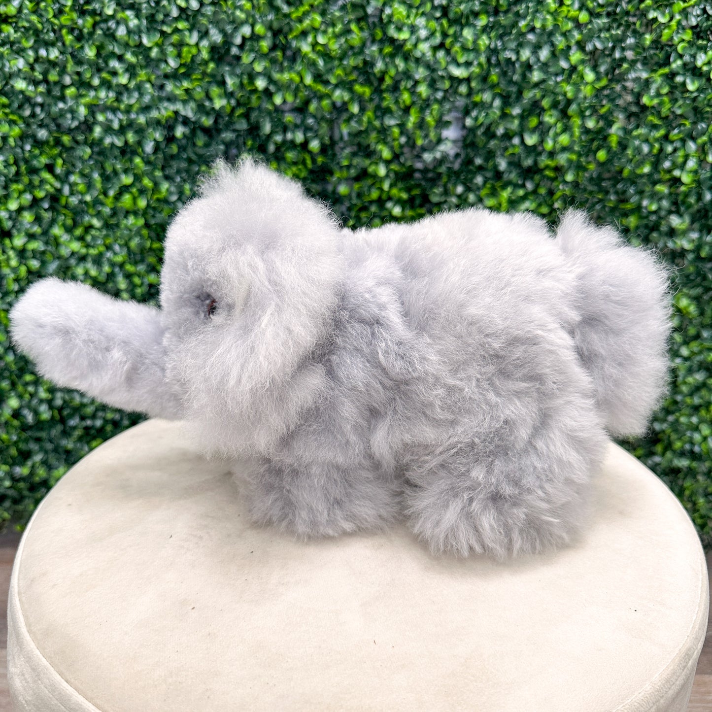 Alpaca Fur Stuffed Animal - 10" Baby Elephant