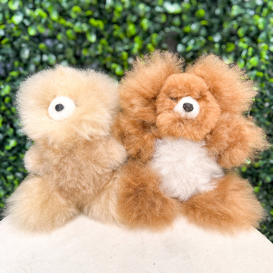 Alpaca Fur Stuffed Animal - 6" Pocket Bear