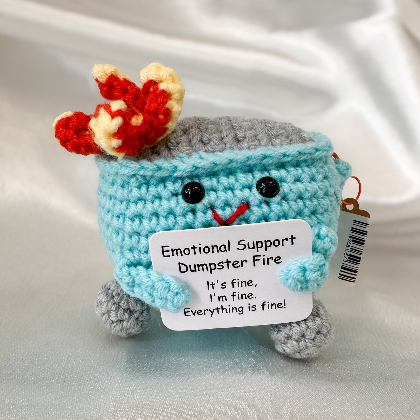 Crochet Emotional Support Dumpster Fire