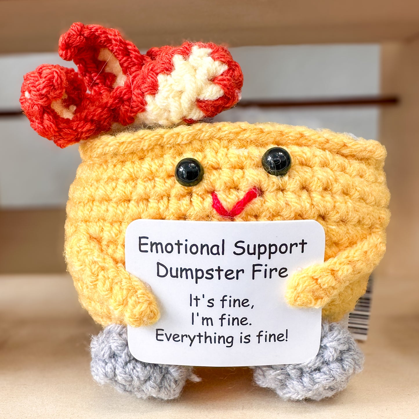 Crochet Emotional Support Dumpster Fire