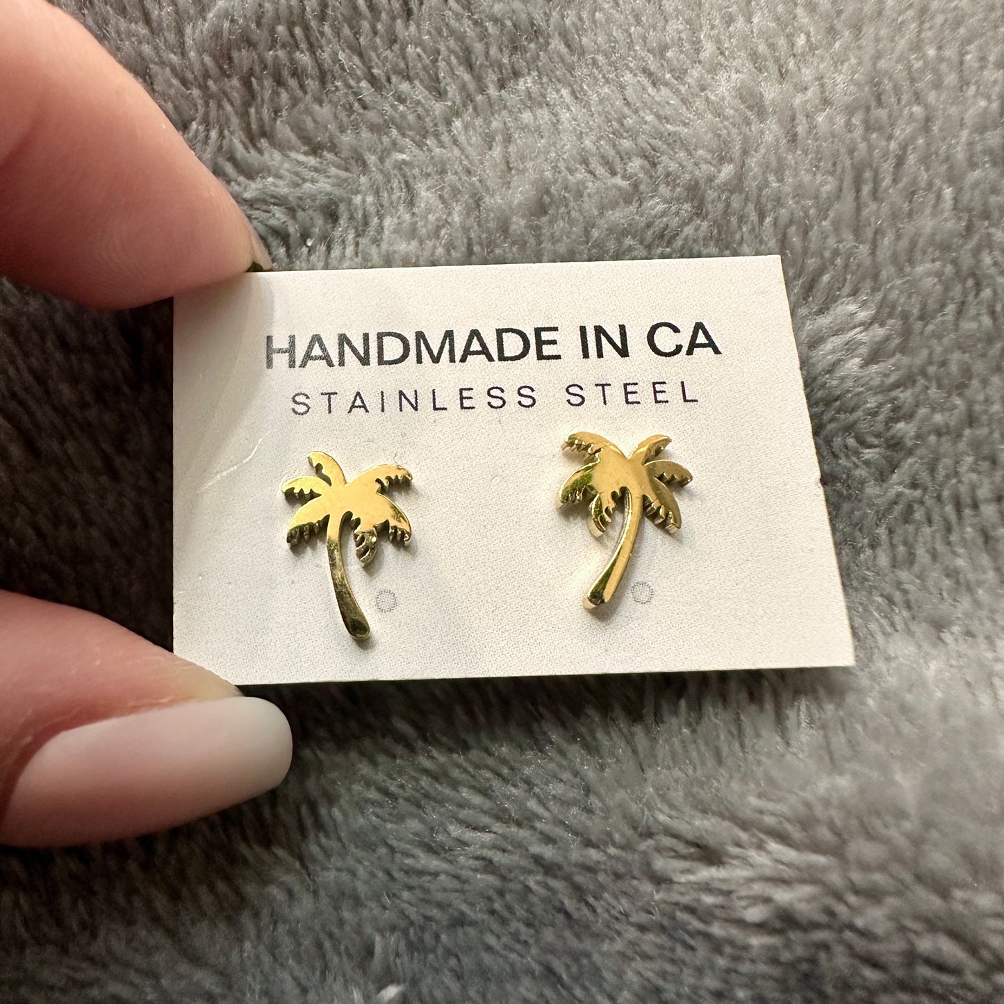 Palm Tree Stud Earrings