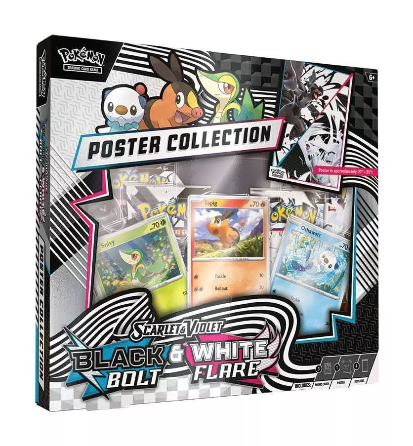 Pokemon Scarlet & Violet Black Bolt & White Flare Unova Poster Collection